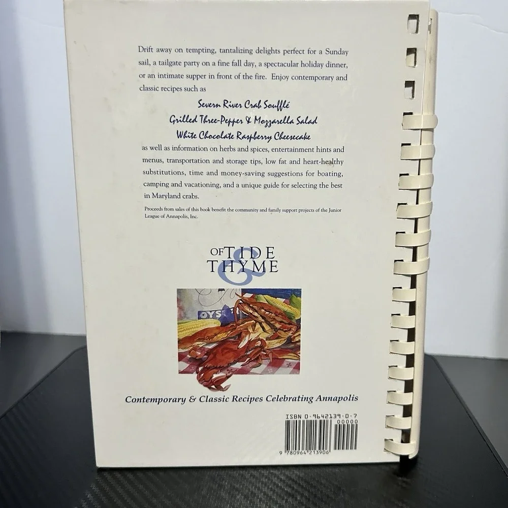 Of Tide & Thyme Junior League of Annapolis MD Cookbook 2006